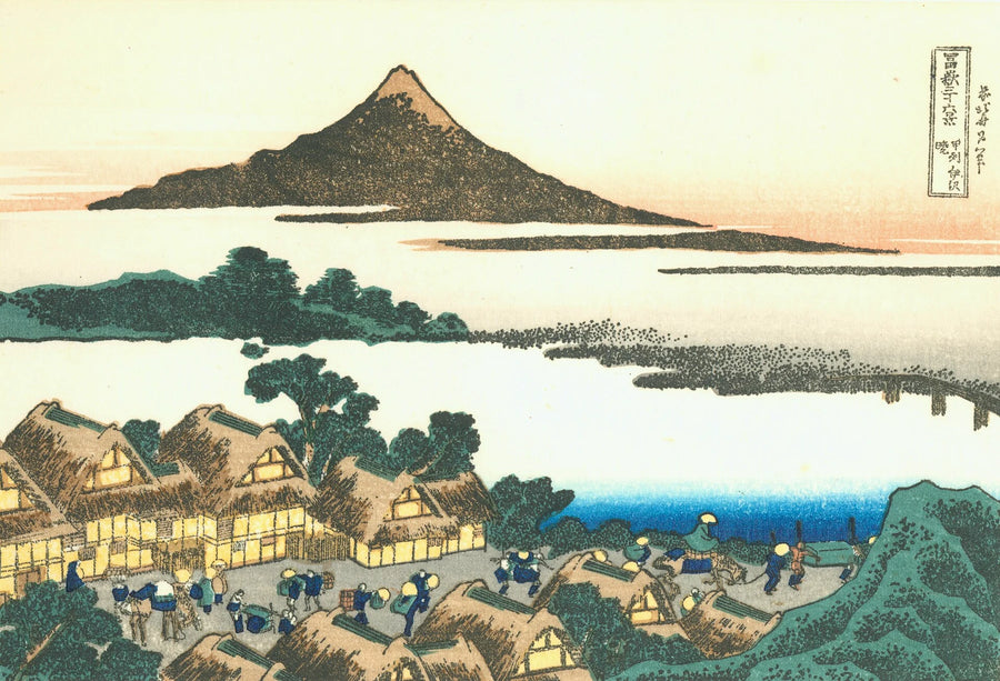 Amanhecer em Isawa na província de Kai - Katsushika Hokusai