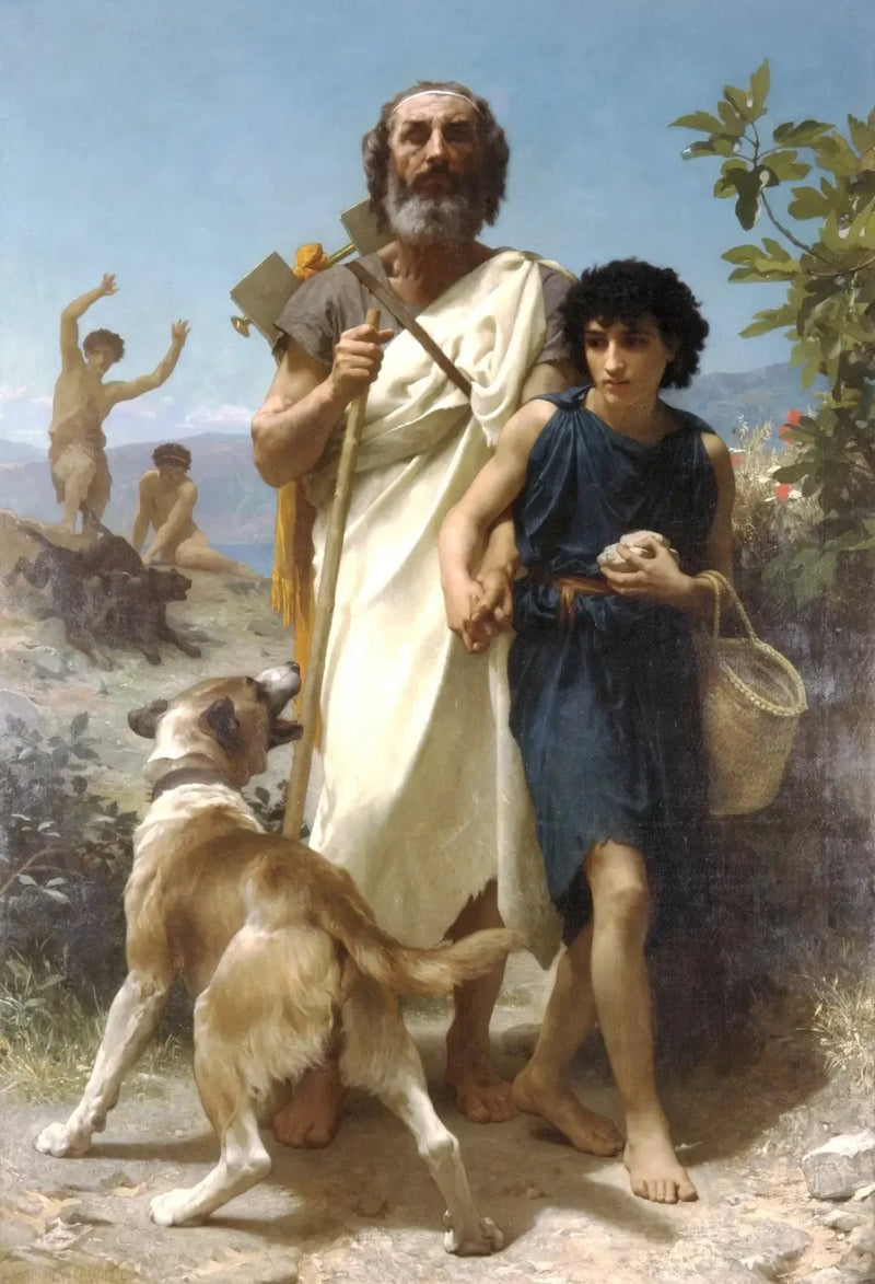 Homero e seu guia - Bouguereau