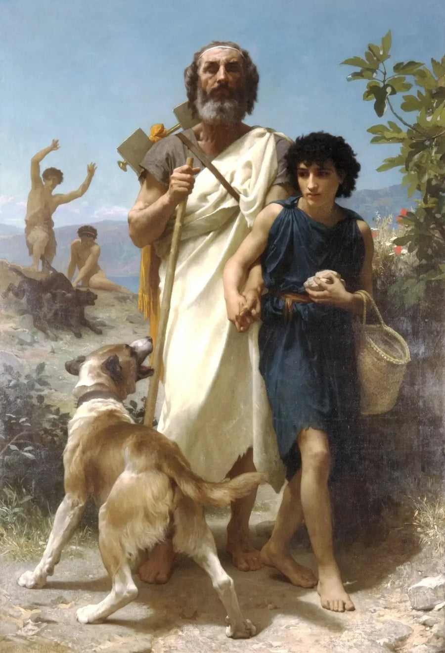 Homero e seu guia - Bouguereau
