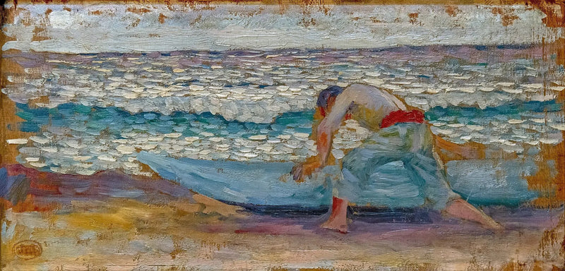 Homem na barca - Henri-Edmond Cross