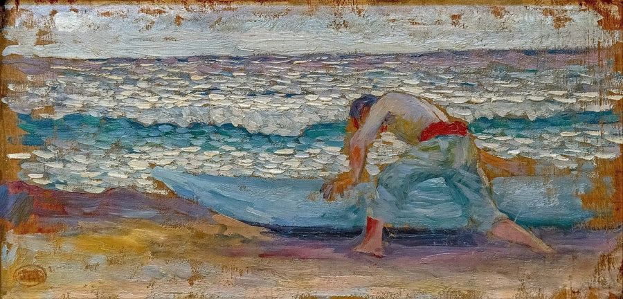 Homem na barca - Henri-Edmond Cross