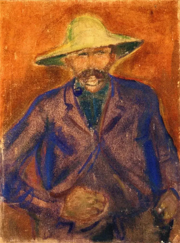 Homem com chapéu de palha - Edvard Munch