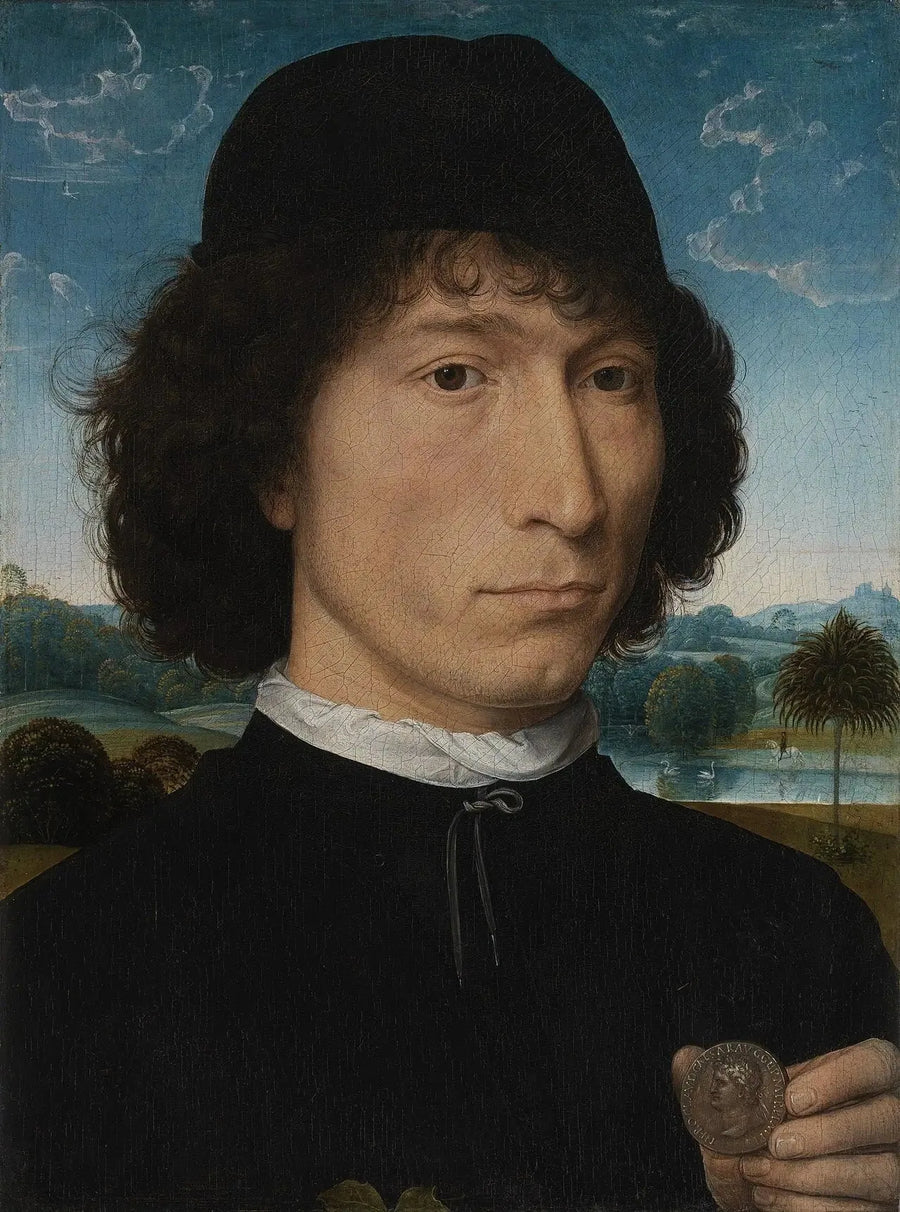 Homem com uma moeda romana - Hans Memling