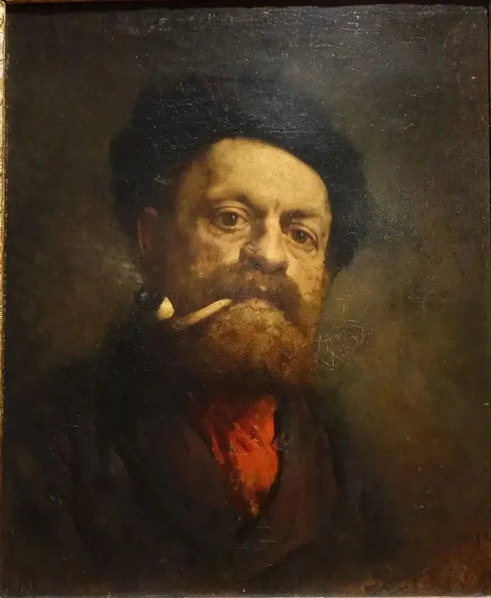 Homem com cachimbo - Gustave Courbet
