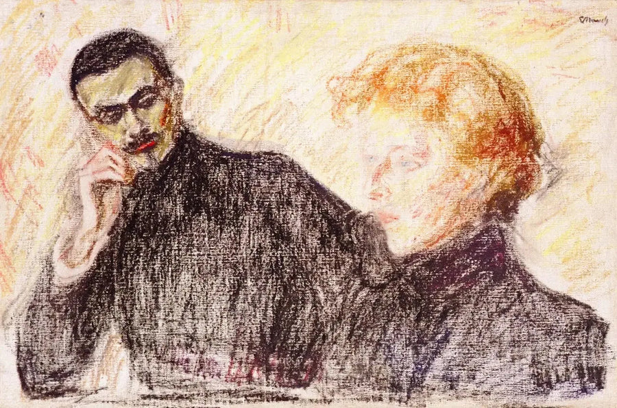 Homem moreno e Mulher ruiva - Edvard Munch
