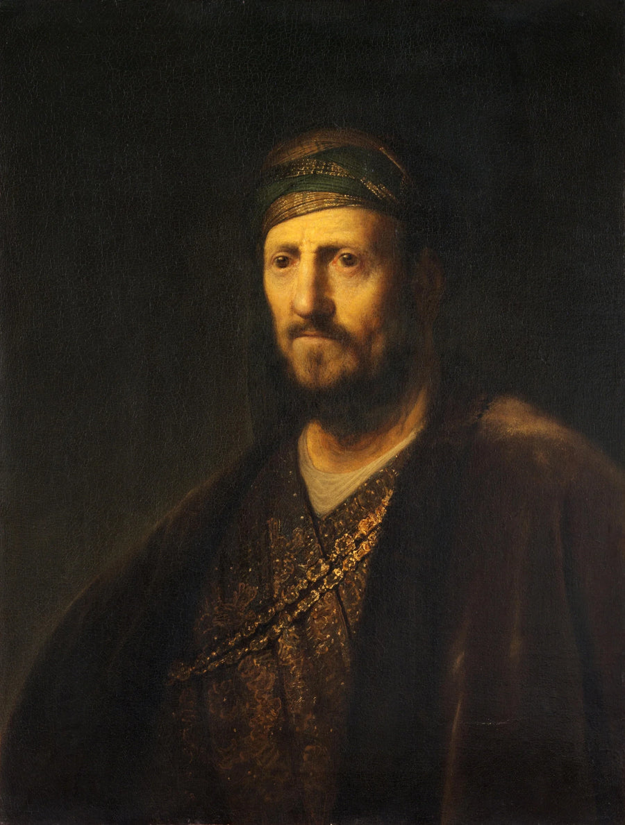 Busto de homem em traje oriental - Rembrandt