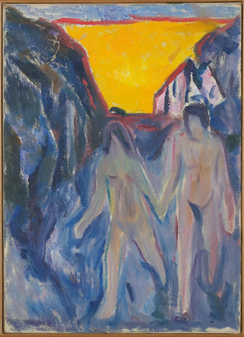 Homem e Mulher nus, caminhando - Edvard Munch