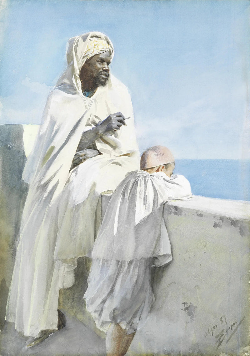 Homem e menino em Argel - Anders Zorn