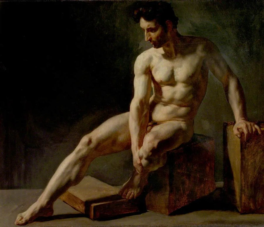 Homem nu sentado - Édouard Detaille