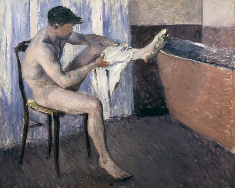 Homem secando a perna - Gustave Caillebotte