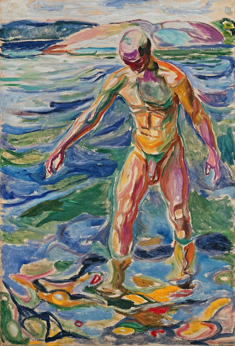 Homem se banhando - Edvard Munch