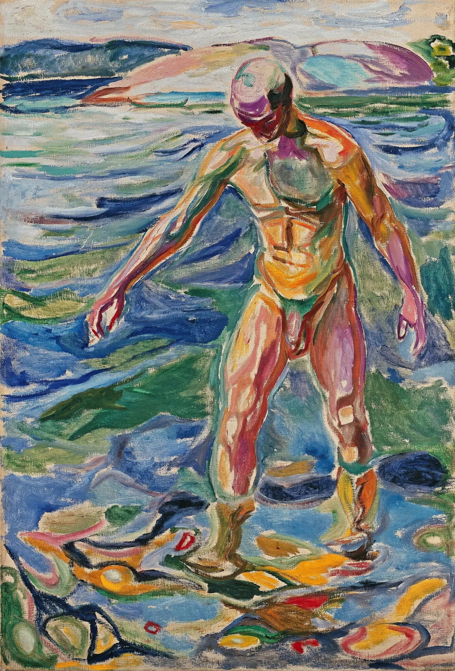 Homem se banhando - Edvard Munch