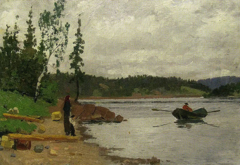 Homem caminhando em direção à costa - Edvard Munch
