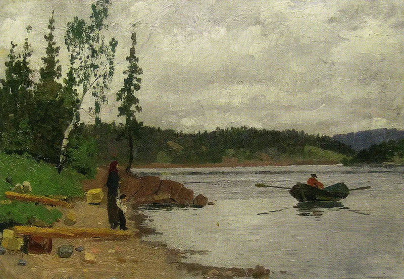 Homem caminhando em direção à costa - Edvard Munch