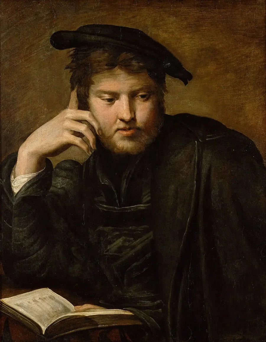 Homem segurando um livro - Parmigianino