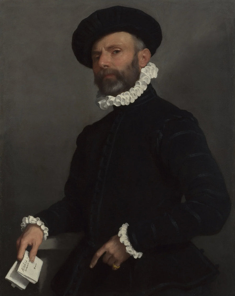 Homem segurando uma carta - Giovanni Battista Moroni