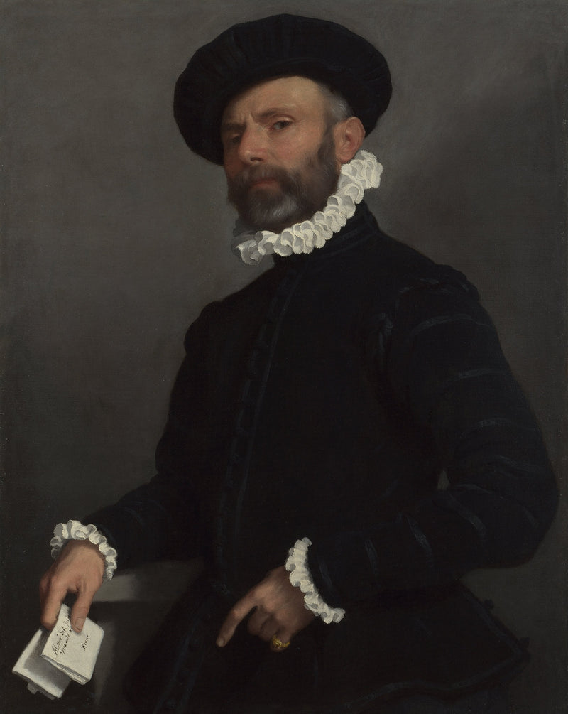 Homem segurando uma carta - Giovanni Battista Moroni