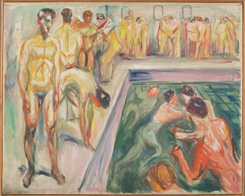 Homens nus na piscina - Edvard Munch