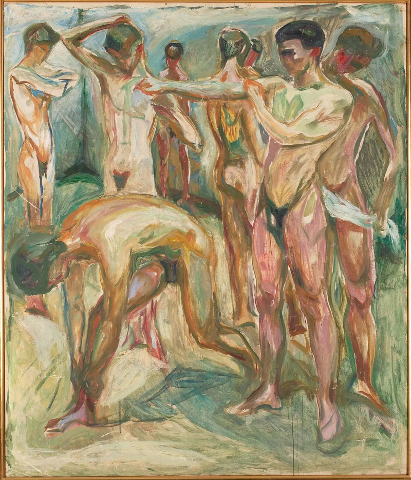 Homens nus nos banhos - Edvard Munch