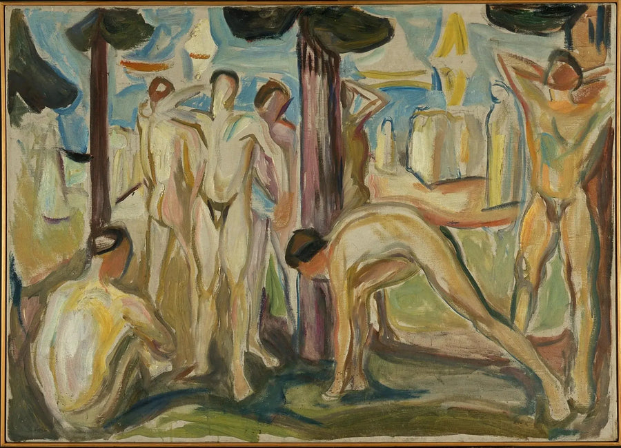 Homens nus em uma paisagem - Edvard Munch