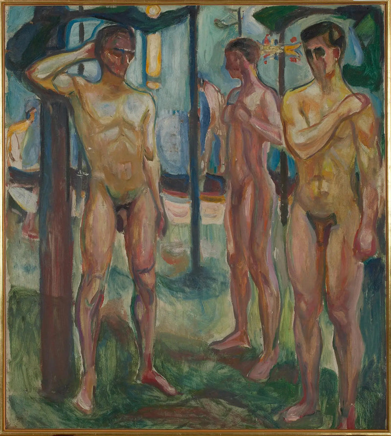 Homens nus em uma paisagem - Edvard Munch