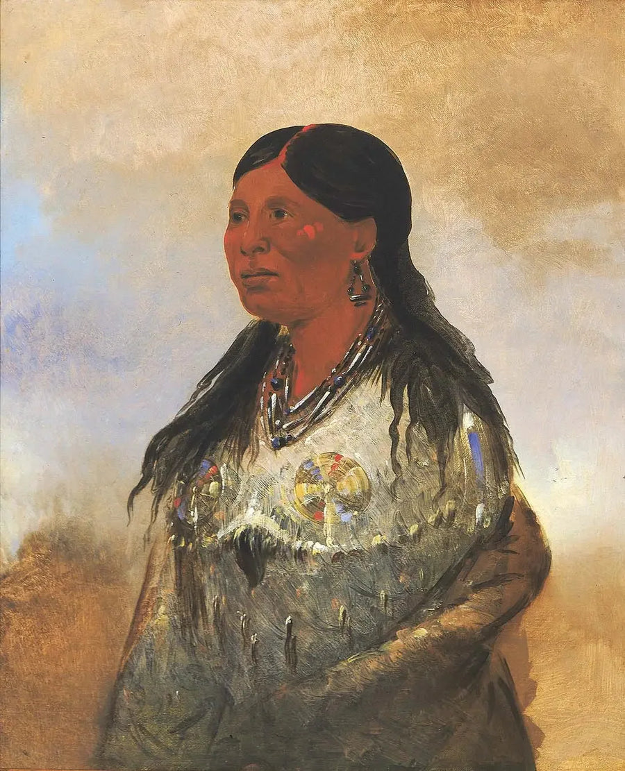 Hon-je-a-pút-o, esposa do caçador de ursos - George Catlin