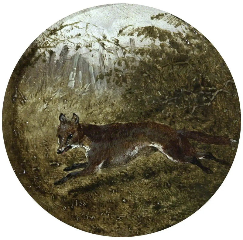 Oito cenas circulares de caça ao raposo: a fuga do raposo - John Frederick Herring, Sr.