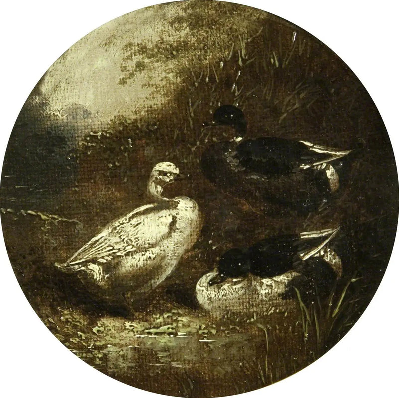 Oito cenas de fazenda circulares: Patos - John Frederick Herring, Sr.