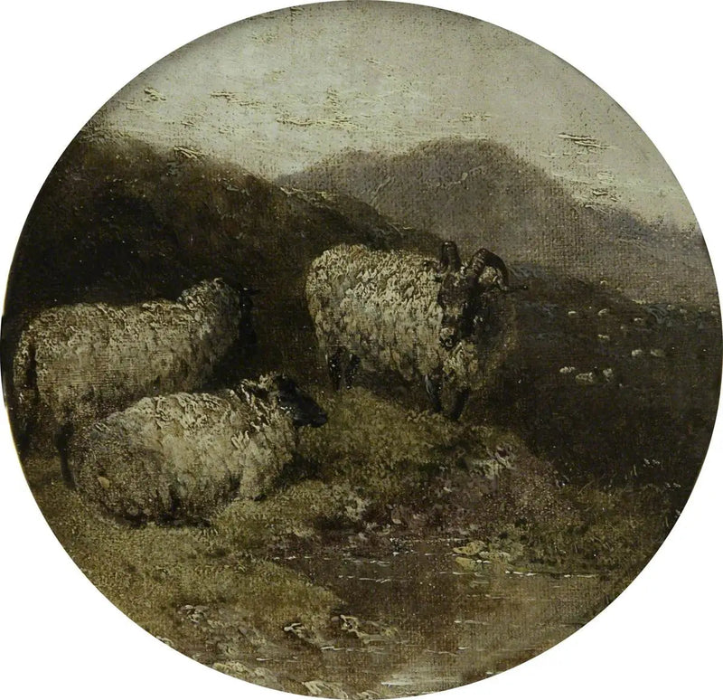 Oito cenas de fazenda circulares: os carneiros - John Frederick Herring, Sr.