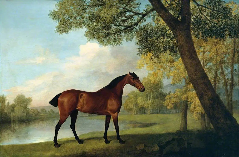 Caçador deitado à beira de um lago - George Stubbs