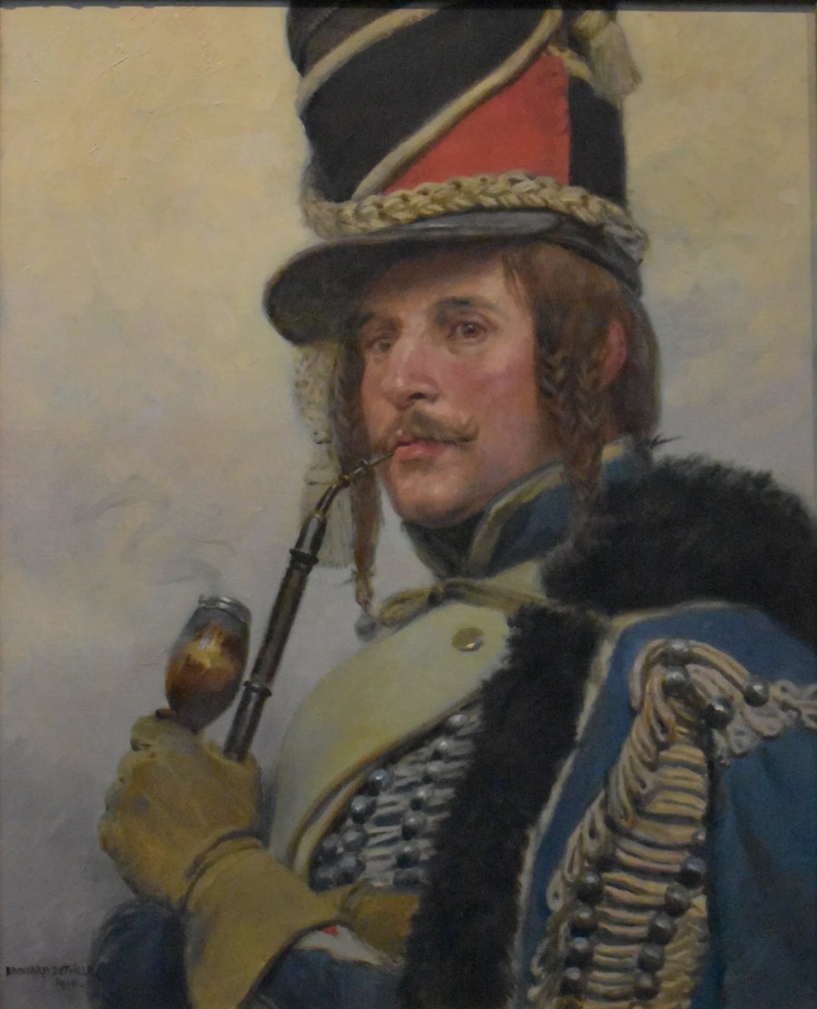 Hussard fumando cachimbo - Édouard Detaille