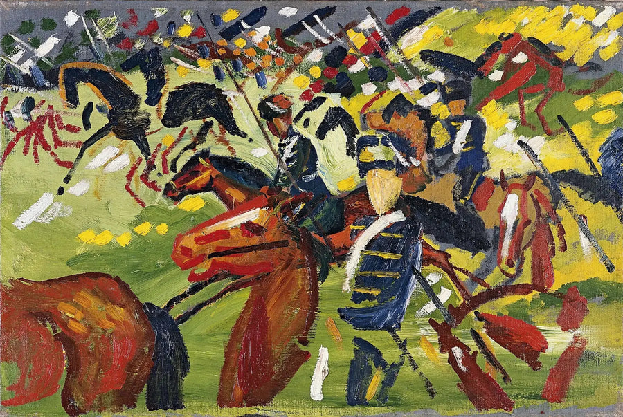 Hussardos em saída - August Macke