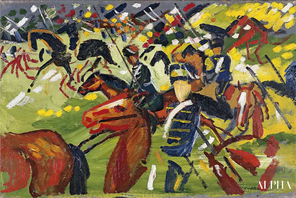 Hussards en sortie - August Macke - Reproductions de tableaux et peintures haut de gamme