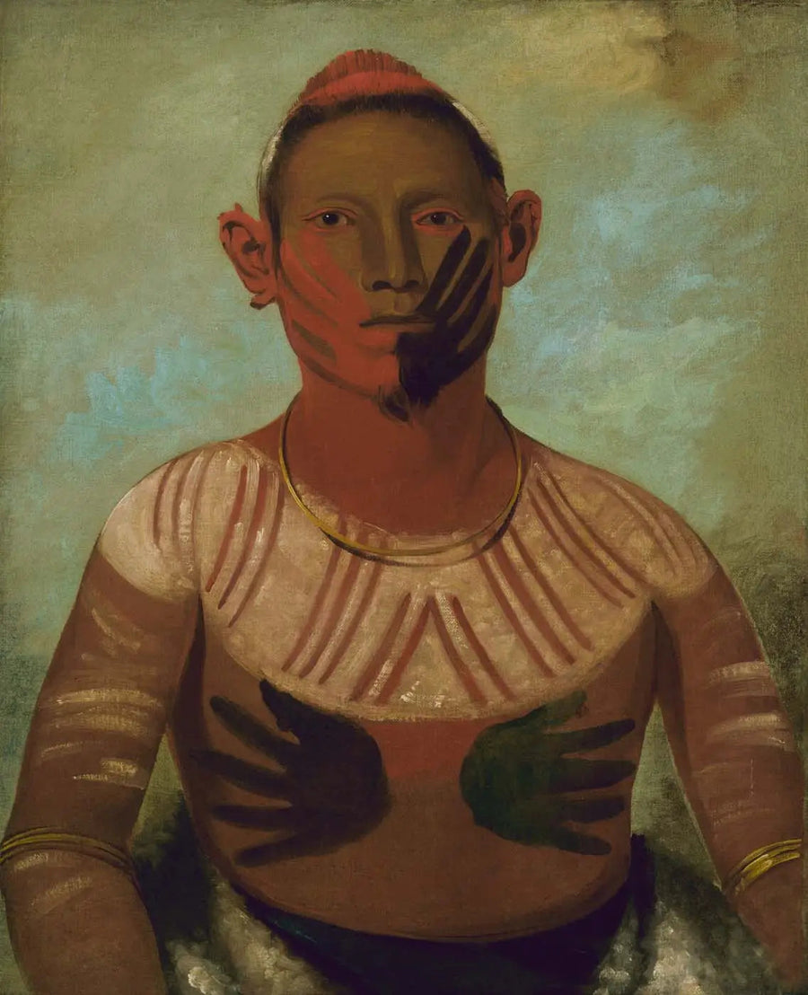 I-o-wáy, um dos principais guerreiros de Black Hawk - George Catlin
