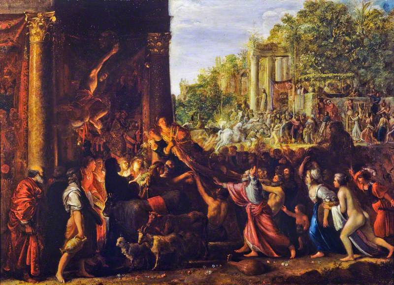 Il Contento (Contentment) - Adam Elsheimer image 1 copie de tableau peinte à la main
