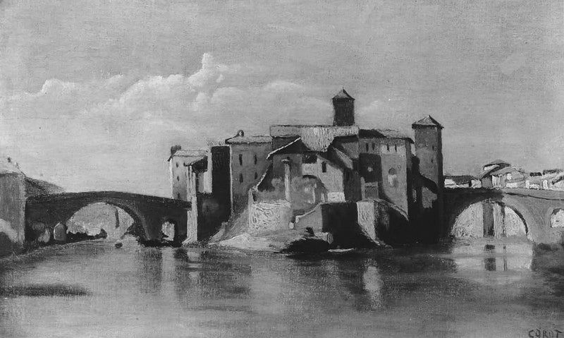 Ilha de San Bartolomeo, Roma - Jean-Baptiste Camille Corot