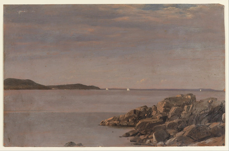 Ilha das Montanhas Desertas, costa de Maine - Frederic Edwin Church