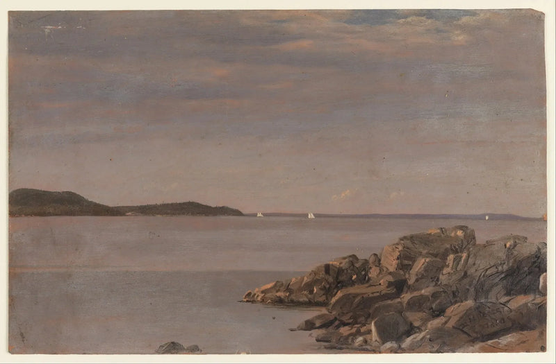 Ilha das Montanhas Desertas, costa de Maine - Frederic Edwin Church