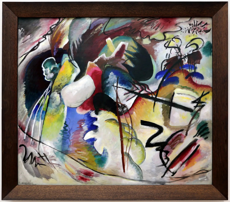 Imagem com uma forma branca - Vassily Kandinsky