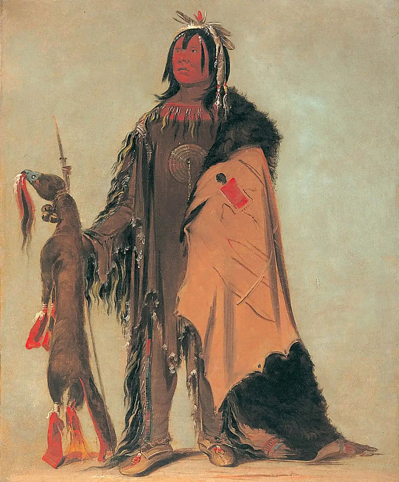 In-ne-ó-cose, o menino de Buffalo, um guerreiro - George Catlin