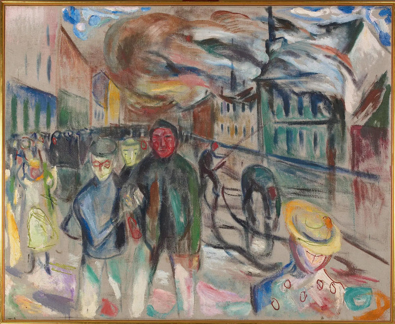 Incêndio em Grønland - Edvard Munch