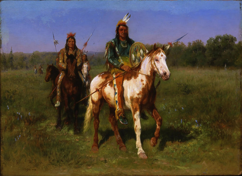 Índios a cavalo armados com lanças - Rosa Bonheur