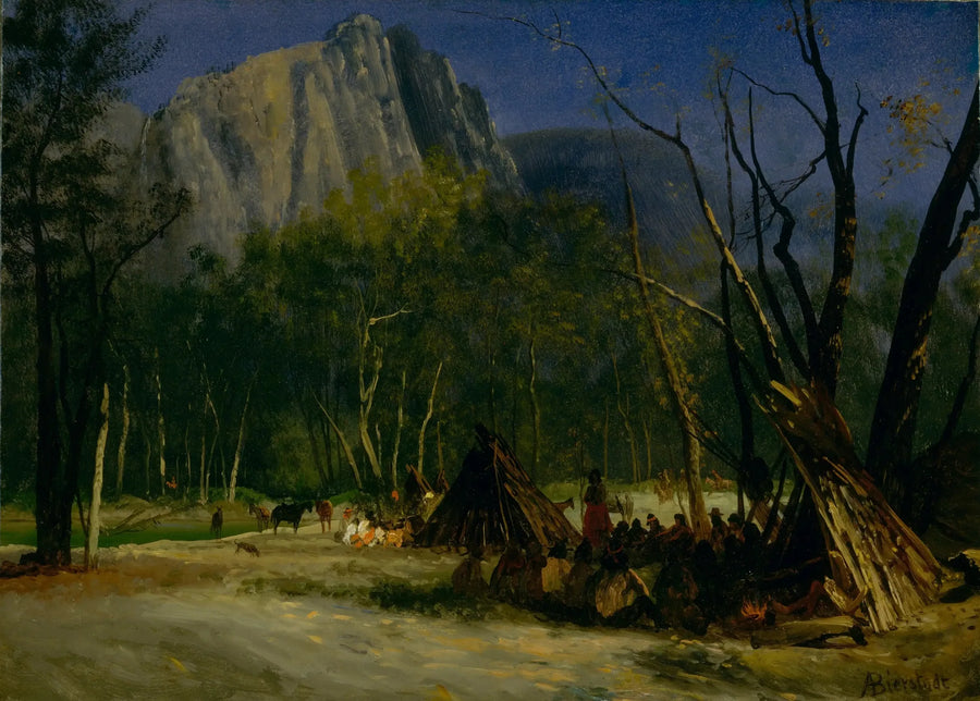 Índios no Conselho, Califórnia - Albert Bierstadt