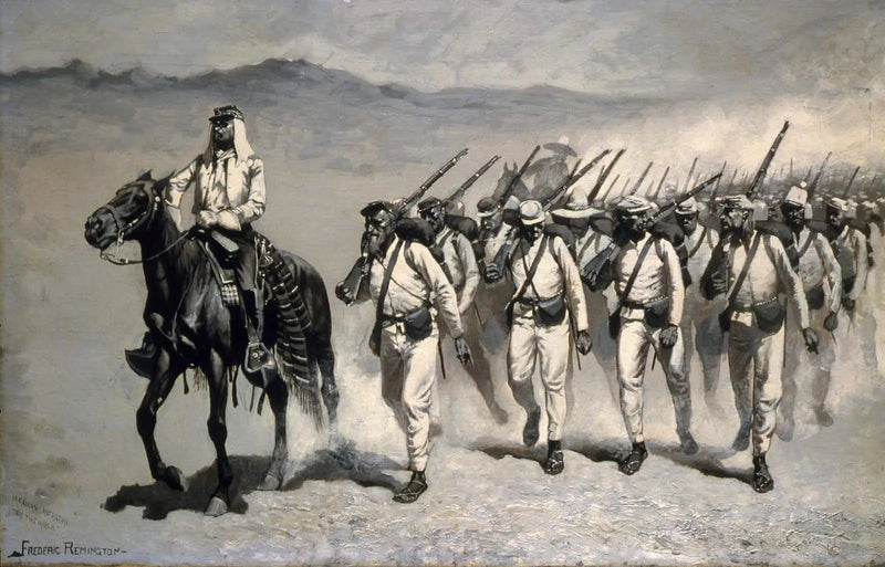 Infantaria mexicana « Em marcha » - Frederic Remington