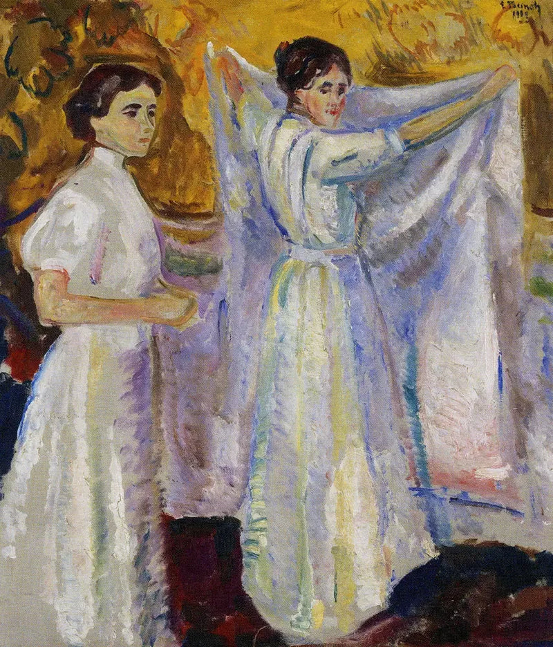 Enfermeiras inquilinas uma folha - Edvard Munch