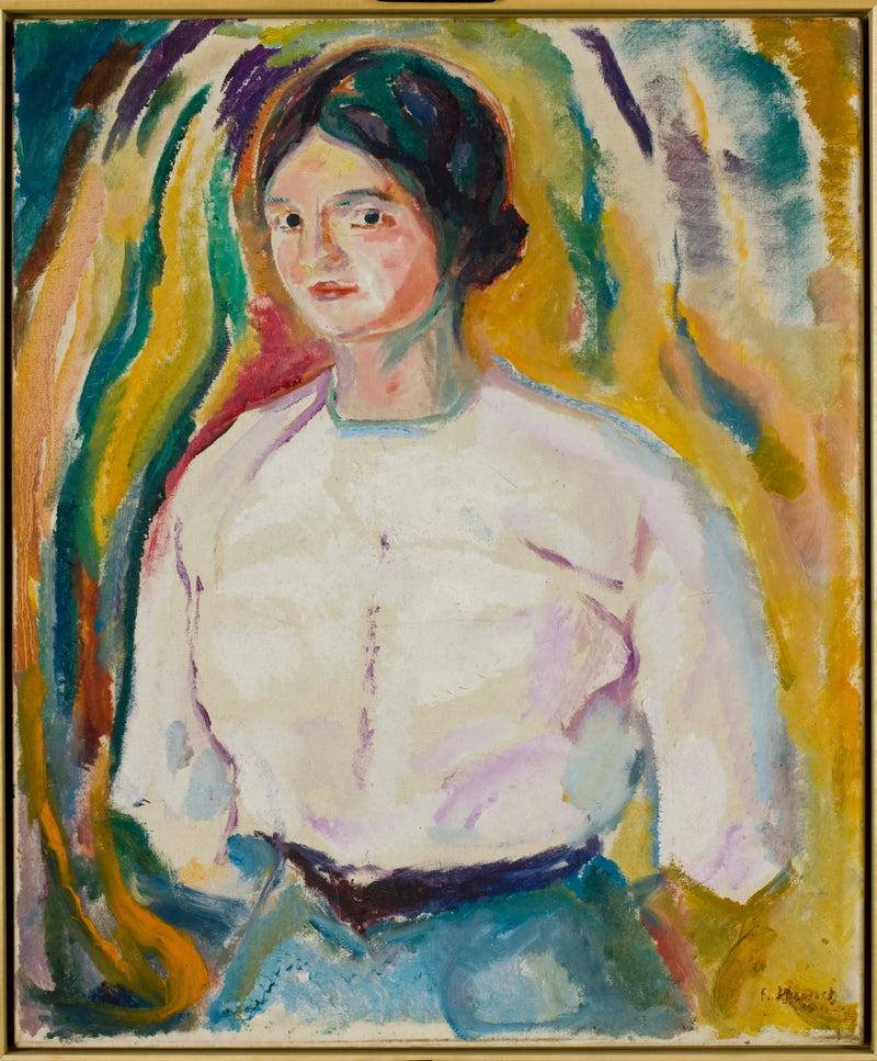 Ingeborg com as mãos atrás das costas - Edvard Munch