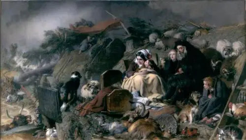 Inondations dans les hautes terres - Edwin Henry Landseer image 1 copie peinte à la main à l’huile