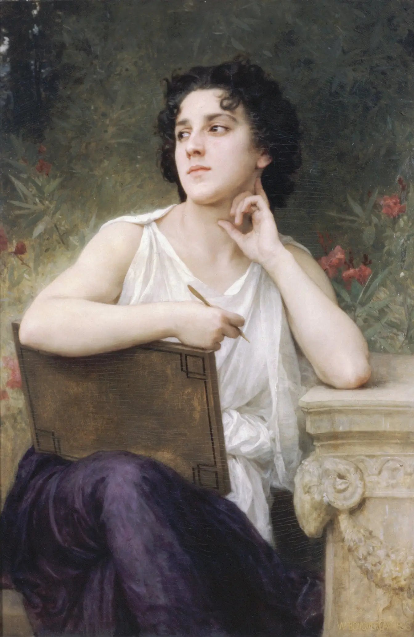 Reproduction du tableau « Inspiration - Bouguereau » par Alpha Reproduction en peinture à l’huile
