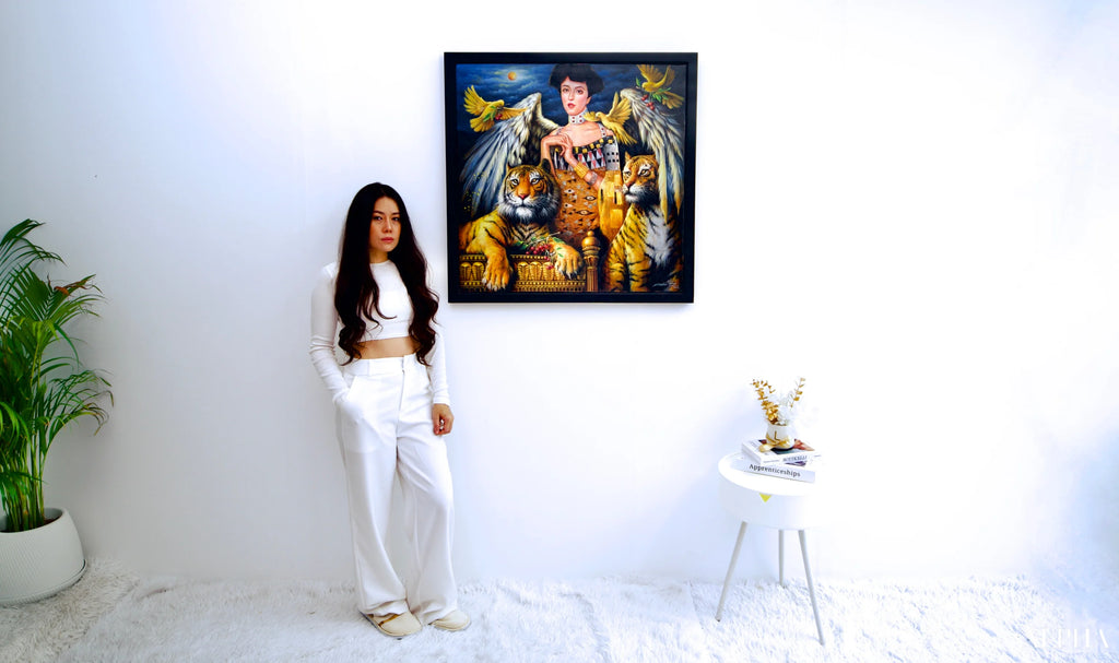 Adele Bloch-Bauer Inspiration - Kesorn | 80 x 80 cm Reproductions de tableaux à la peinture à l’huile