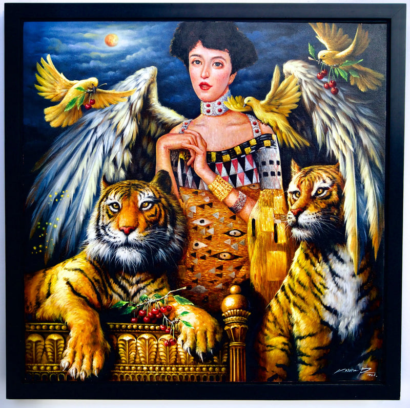 Inspiração de Adele Bloch-Bauer | 80 x 80 cm